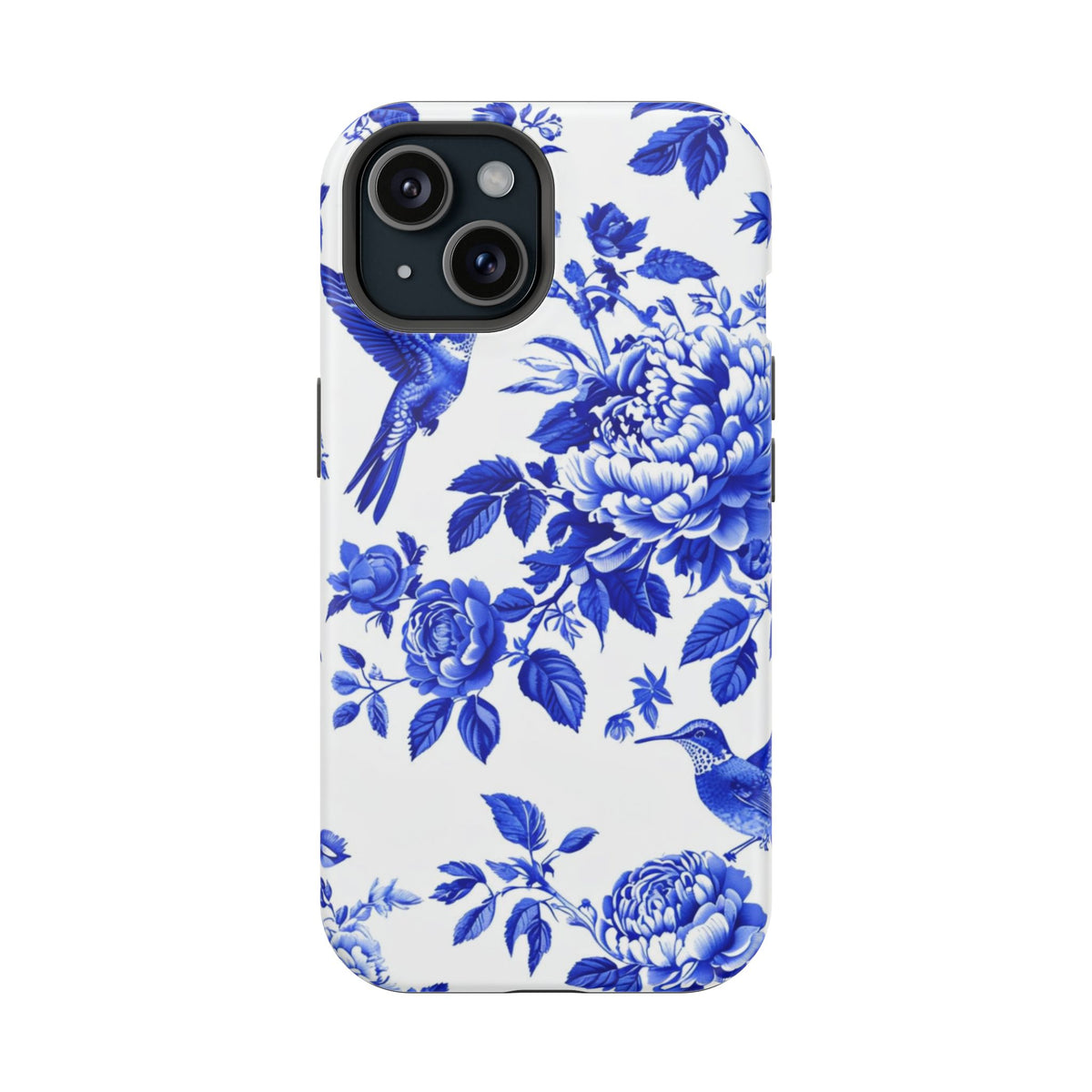 Blue Floral Bird Magnetic Phone Case, alternate view
