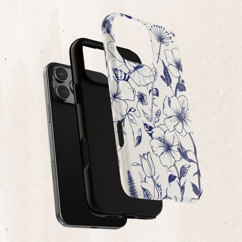 Floral Sketch Tough Magnetic Phone Case