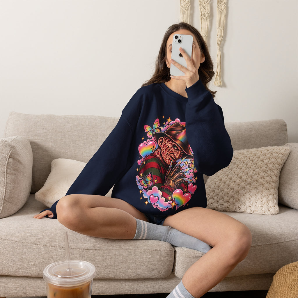 Freddy Krueger Rainbow Crewneck Sweatshirt