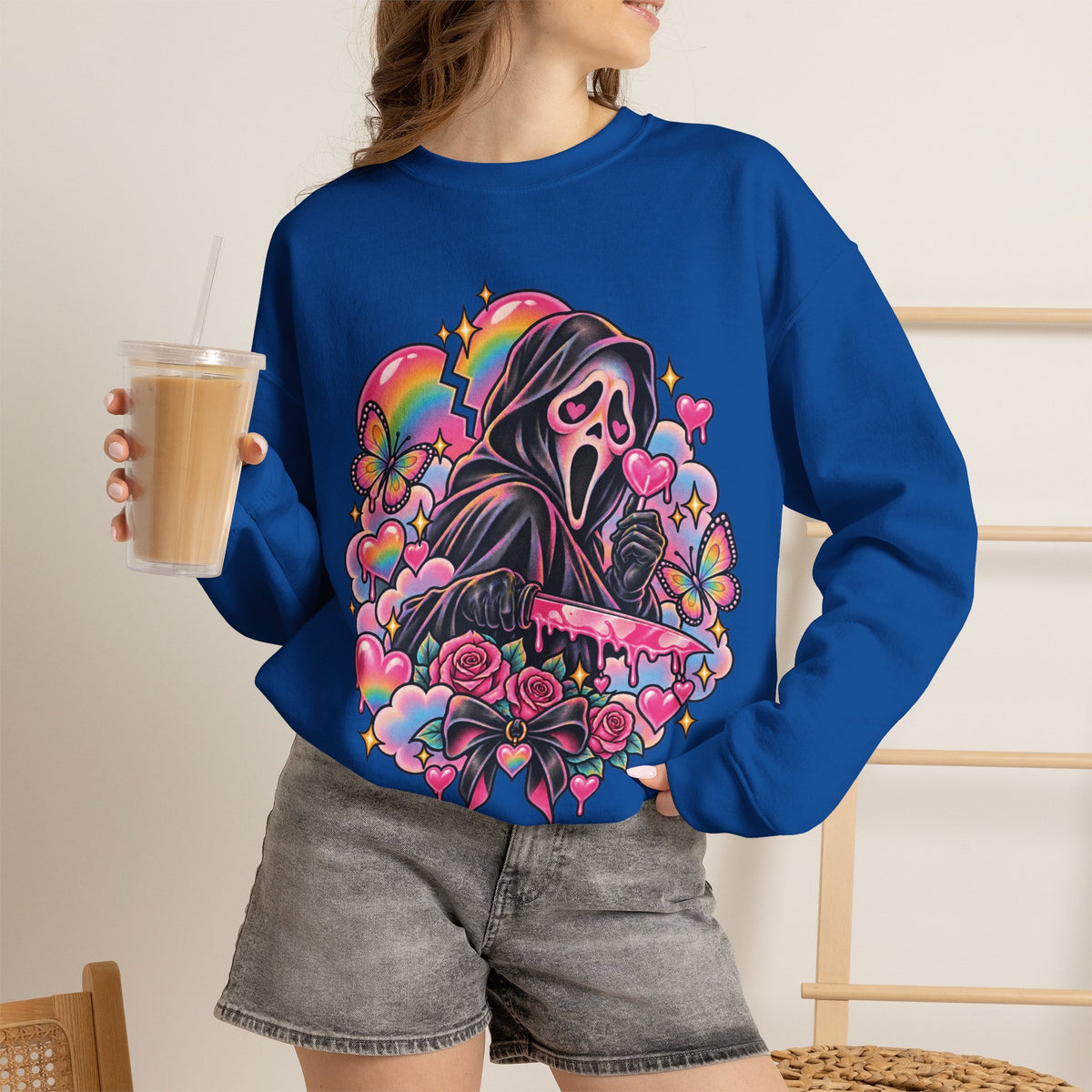 Ghostface Rainbow Crewneck Sweatshirt