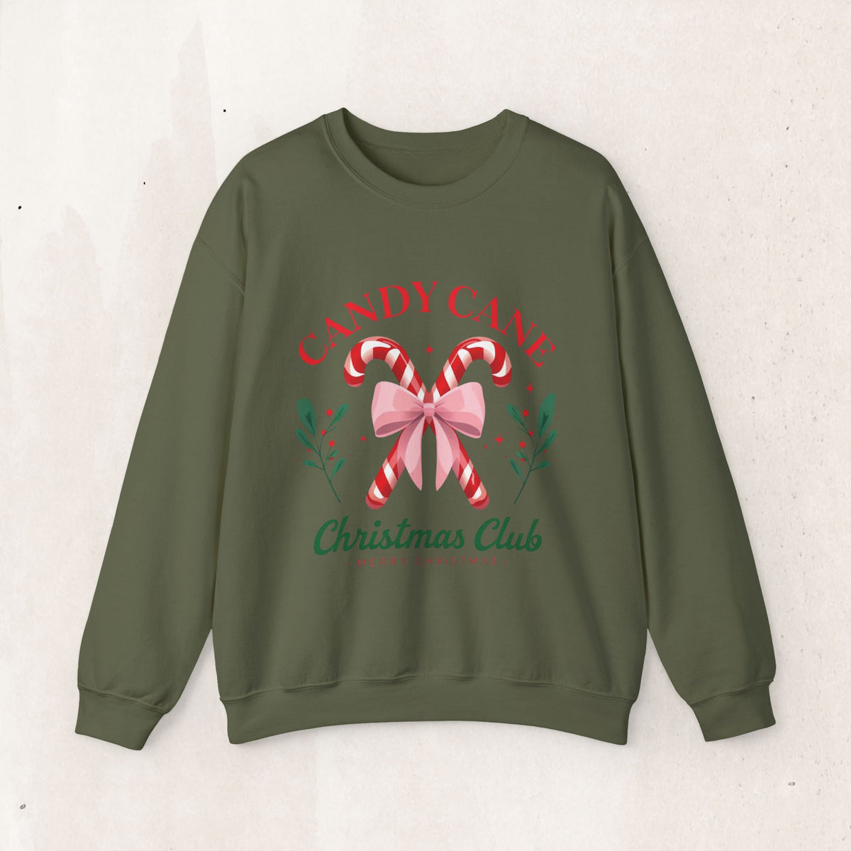 Candy Cane Christmas Club Crewneck Sweatshirt