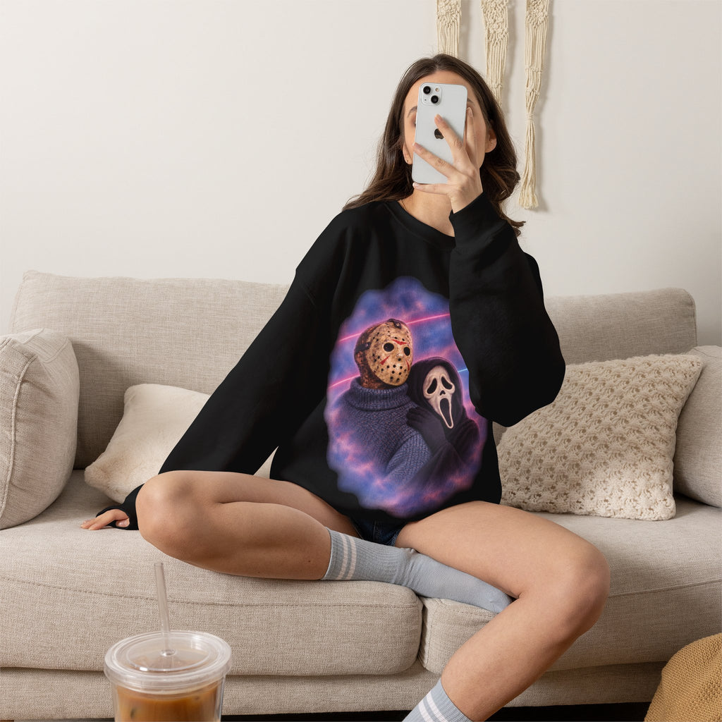 Jason & Ghostface 80's Glamour Shot Sweatshirt
