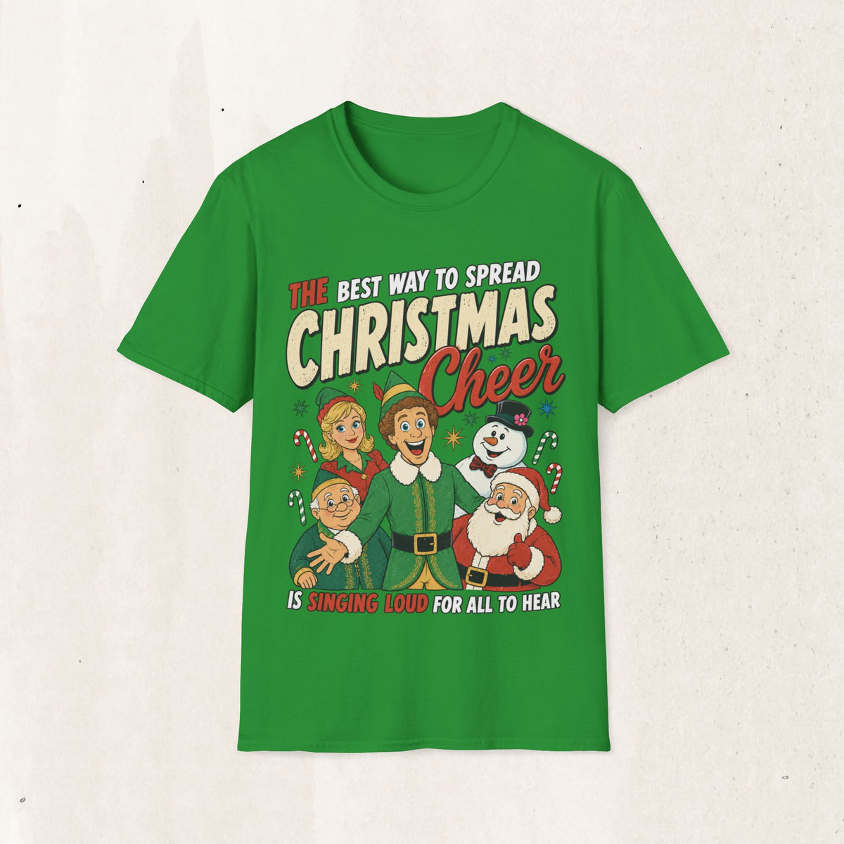 Christmas Cheer T-Shirt — "The Best Way to Spread Christmas Cheer" Retro Holiday Tee