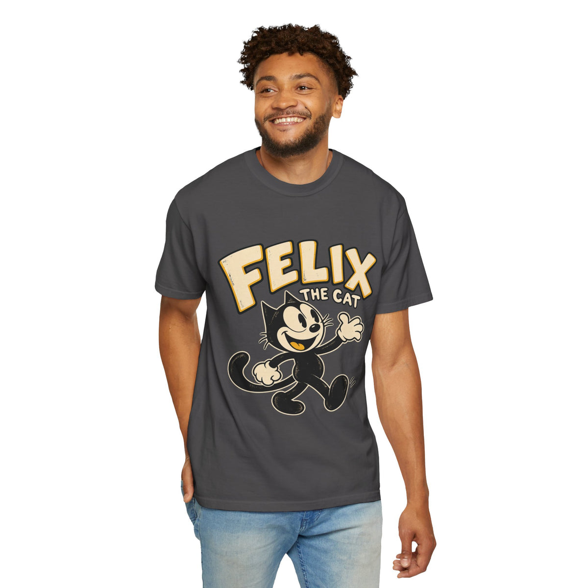 Felix the Cat Retro Graphic Tee in Graphite, alternate view
