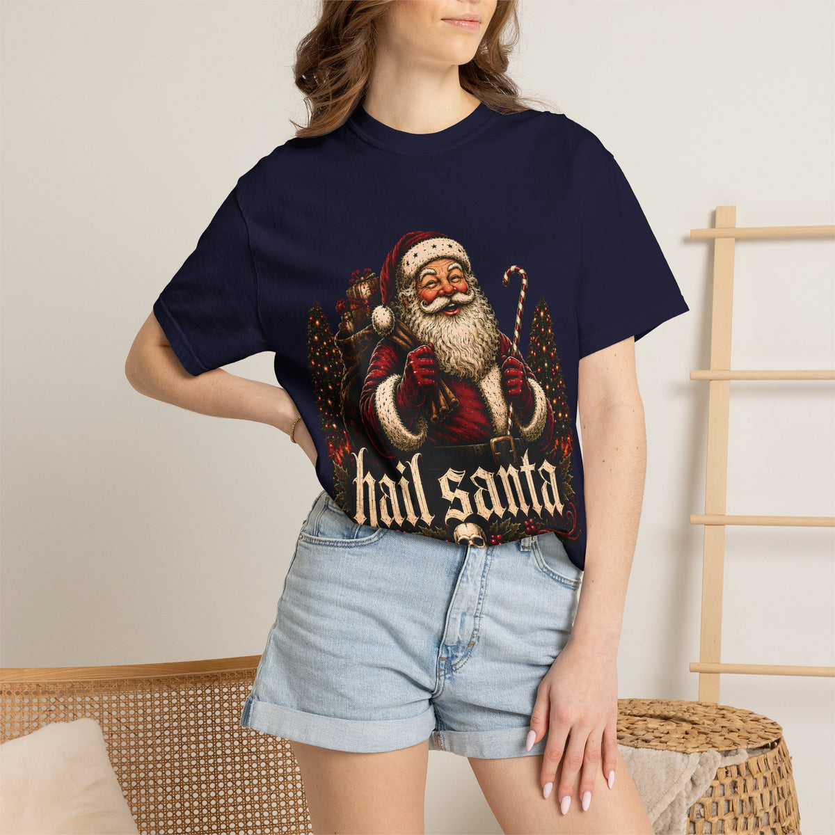 Hail Santa Vintage Graphic Tee