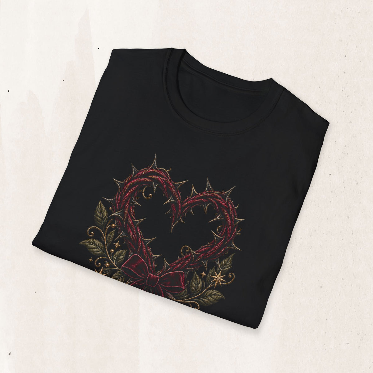 Thorn Heart Graphic Tee – Gothic Floral