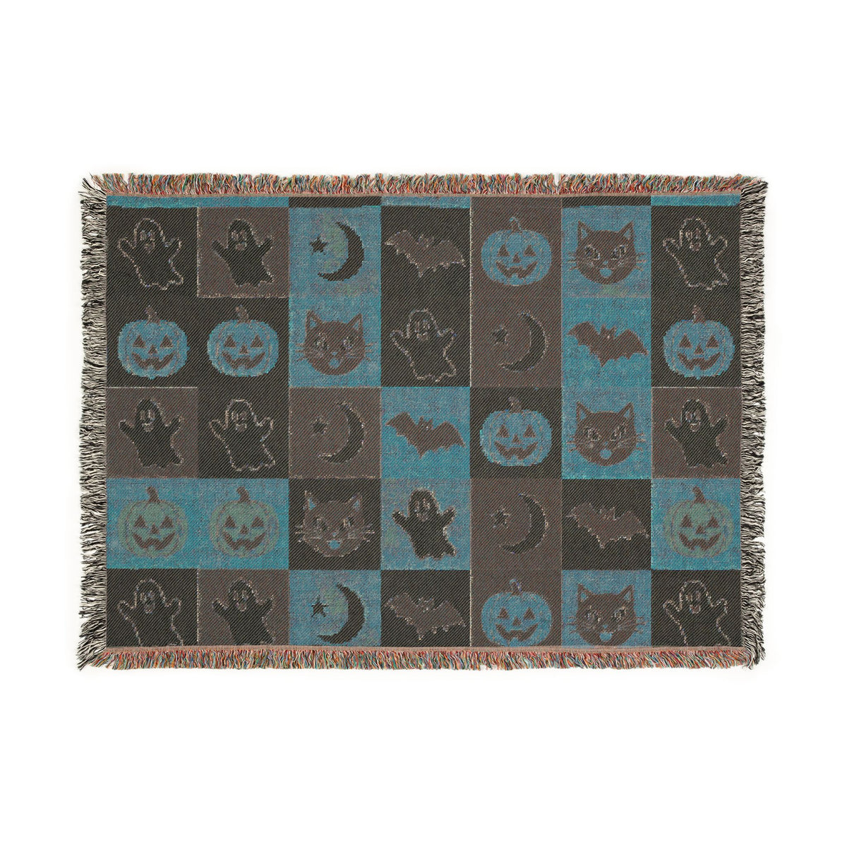 Halloween Patchwork Woven Blanket