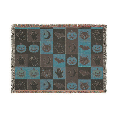 Halloween Patchwork Woven Blanket
