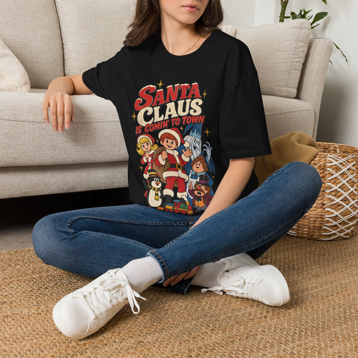 Santa Claus Is Comin' To Town Christmas Tee