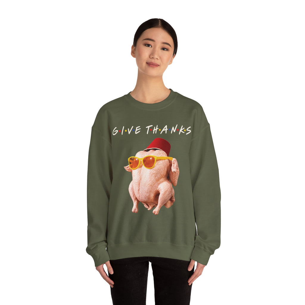 Thanksgiving FRIENDS Turkey Crewneck Sweatshirt Printify