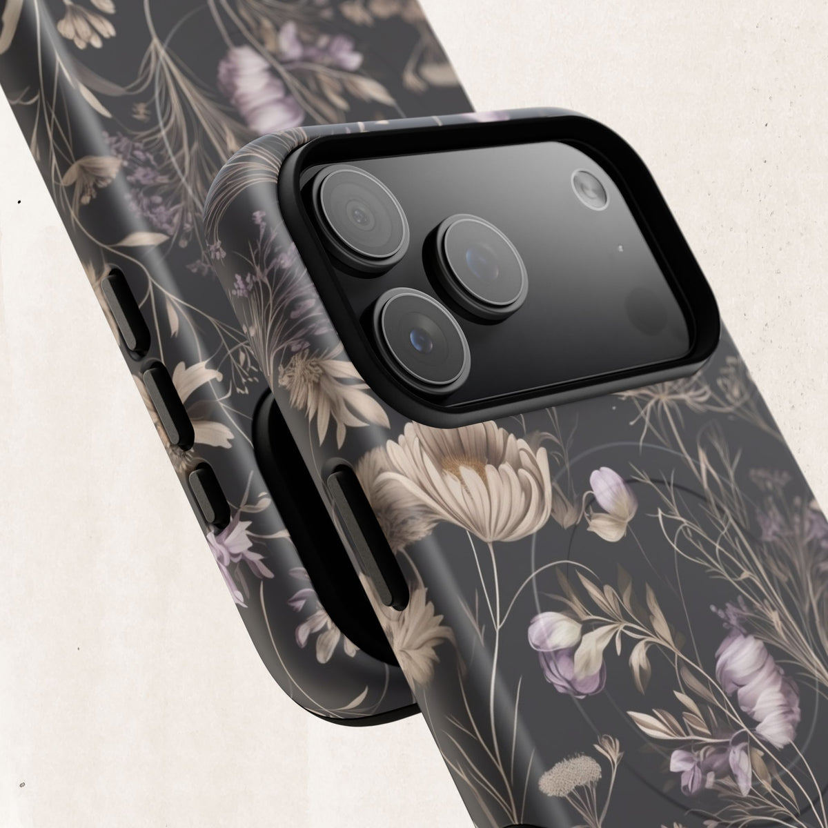 Floral Noir Tough Magnetic Phone Case