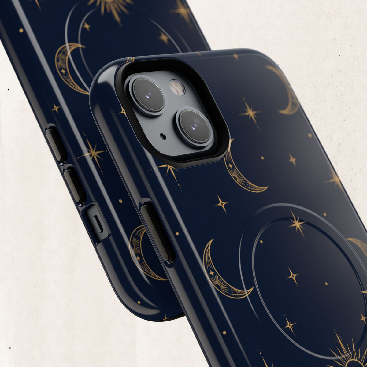 Magnetic Phone Case — Celestial Moon & Stars Tough Protective Cover