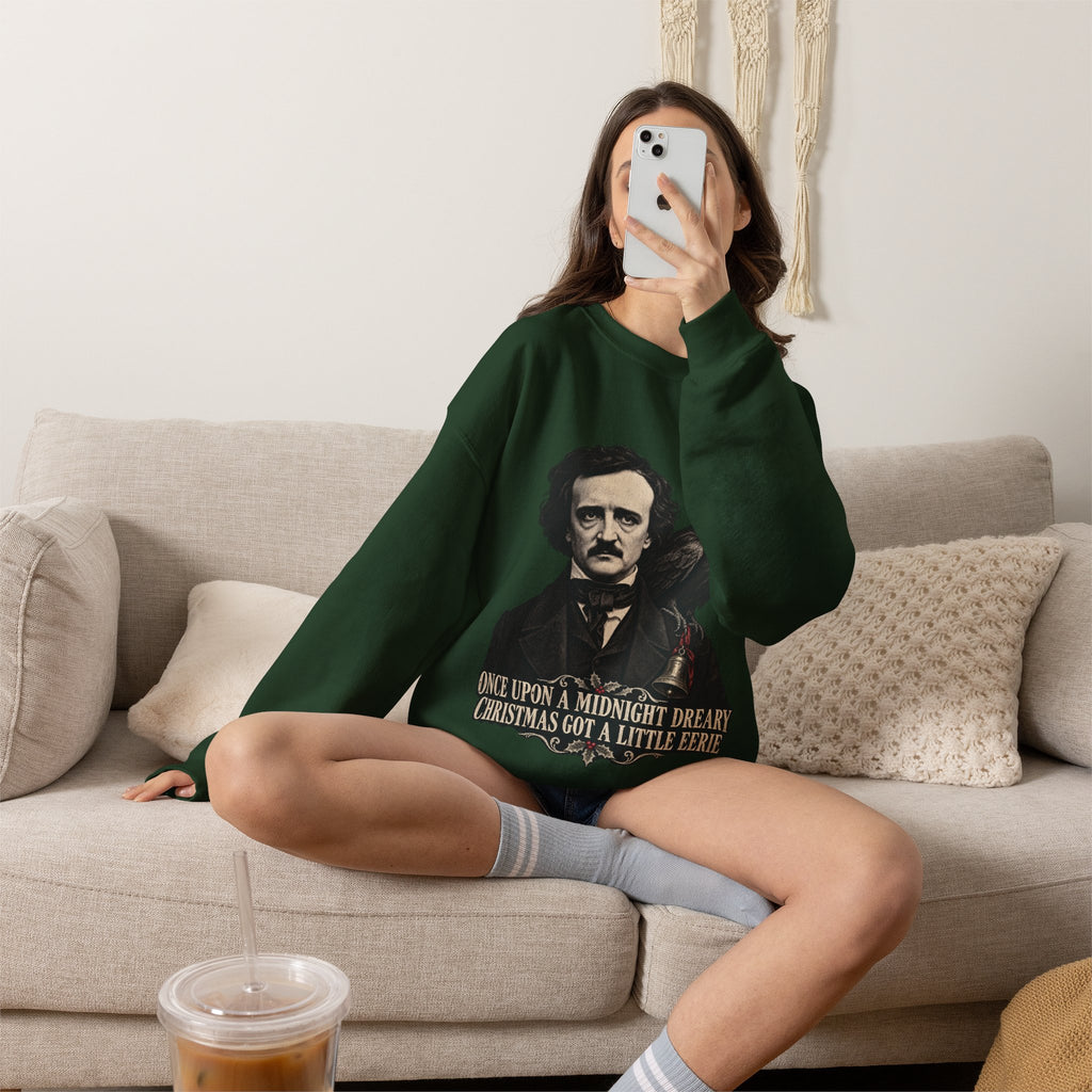 Edgar Allan Poe Christmas Crewneck Sweatshirt