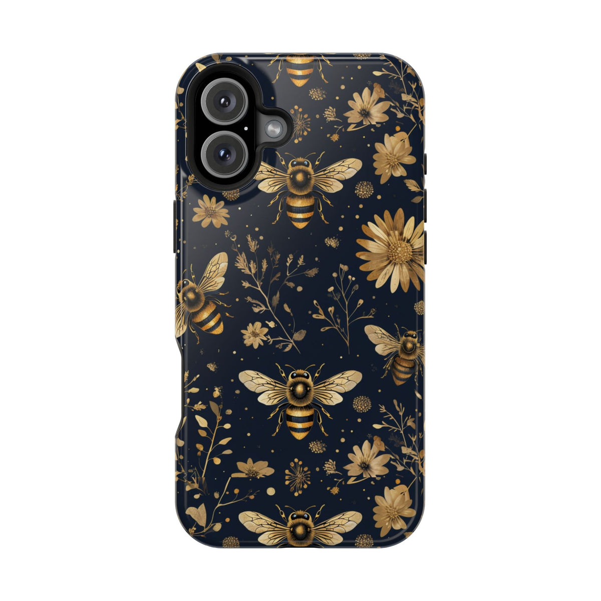 Gold Bees & Daisies Magnetic Tough Case, alternate view