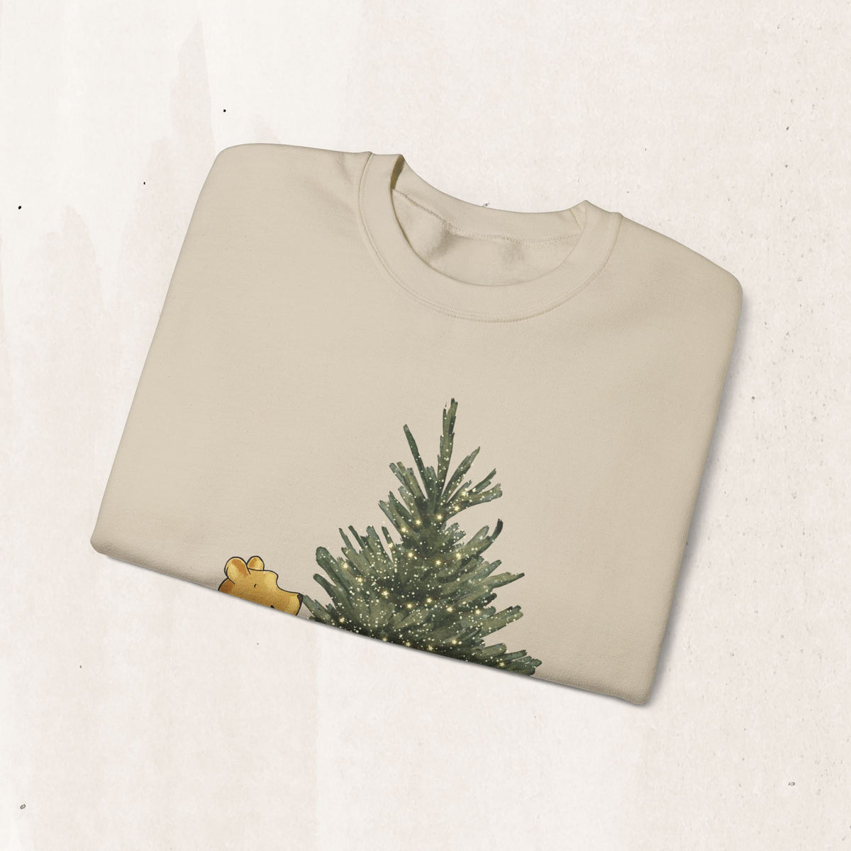 Christmas Winnie the Pooh and Christmas Tree Sweatshirt, Pooh Bear Christmas Crewneck