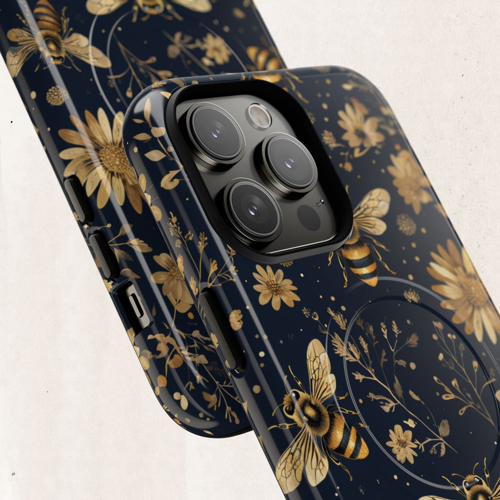 Gold Bees & Daisies Magnetic Tough Case