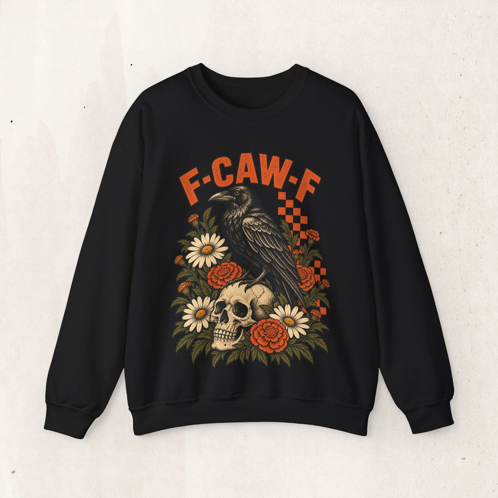 F-CAW-F Floral Raven Sweatshirt