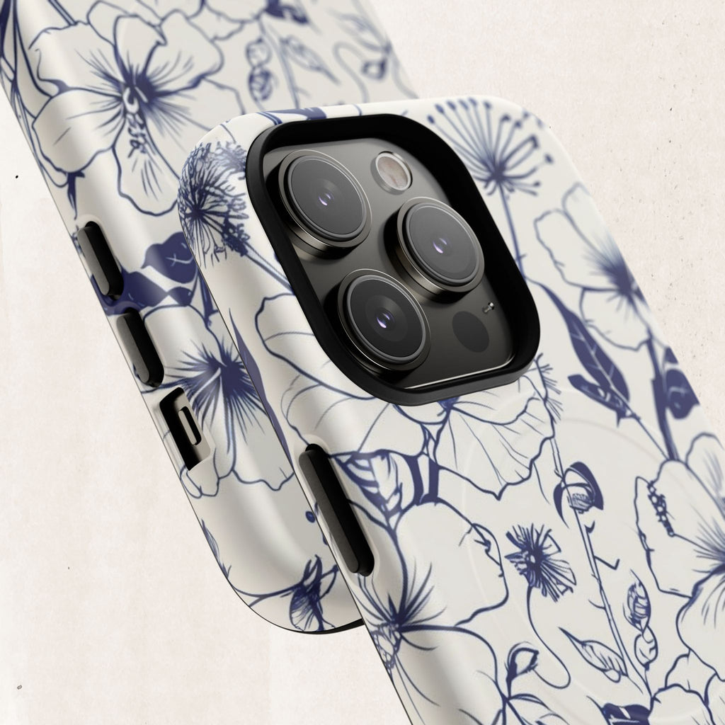 Floral Sketch Tough Magnetic Phone Case
