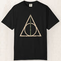 Deathly Hallows Symbol Graphic Tee – Black