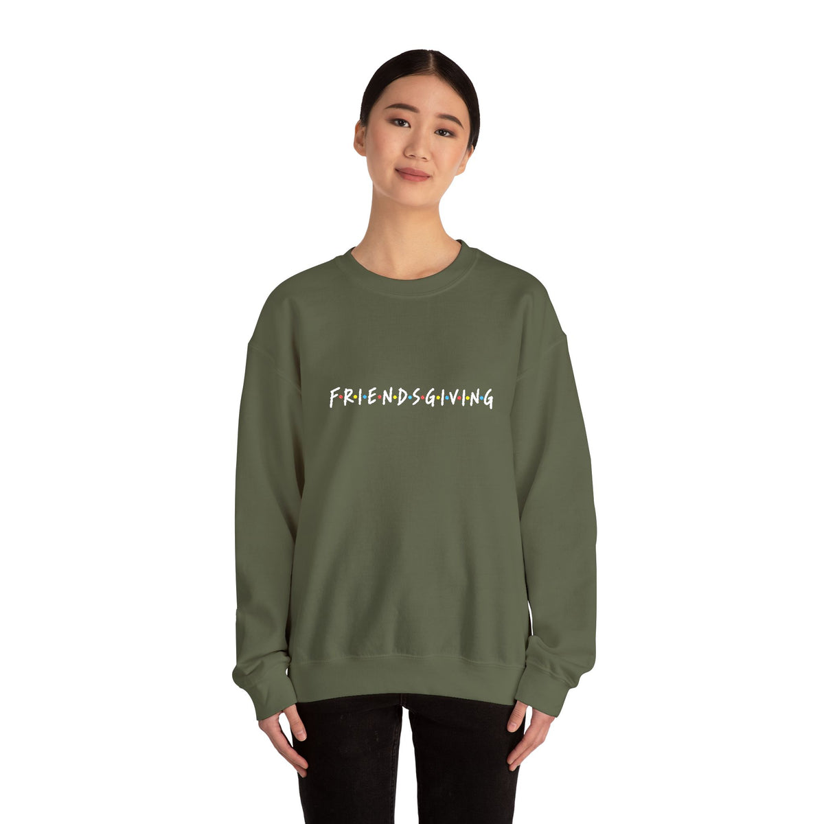 Embroidered 'Friendsgiving' FRIENDS Crewneck Sweatshirt Printify