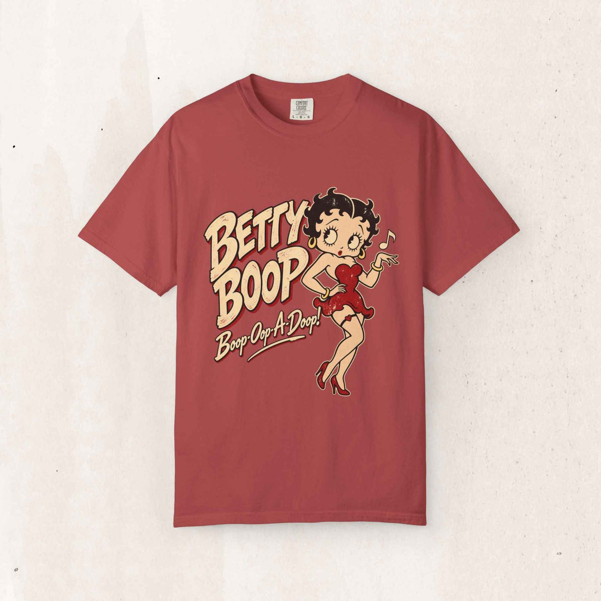 Betty Boop Vintage Graphic Tee – Crimson