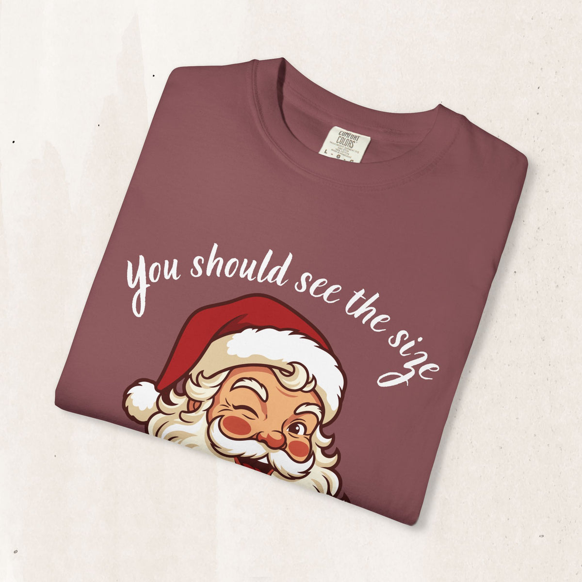 Santa 'You Should See the Size of My Sack' Christmas Tee Printify