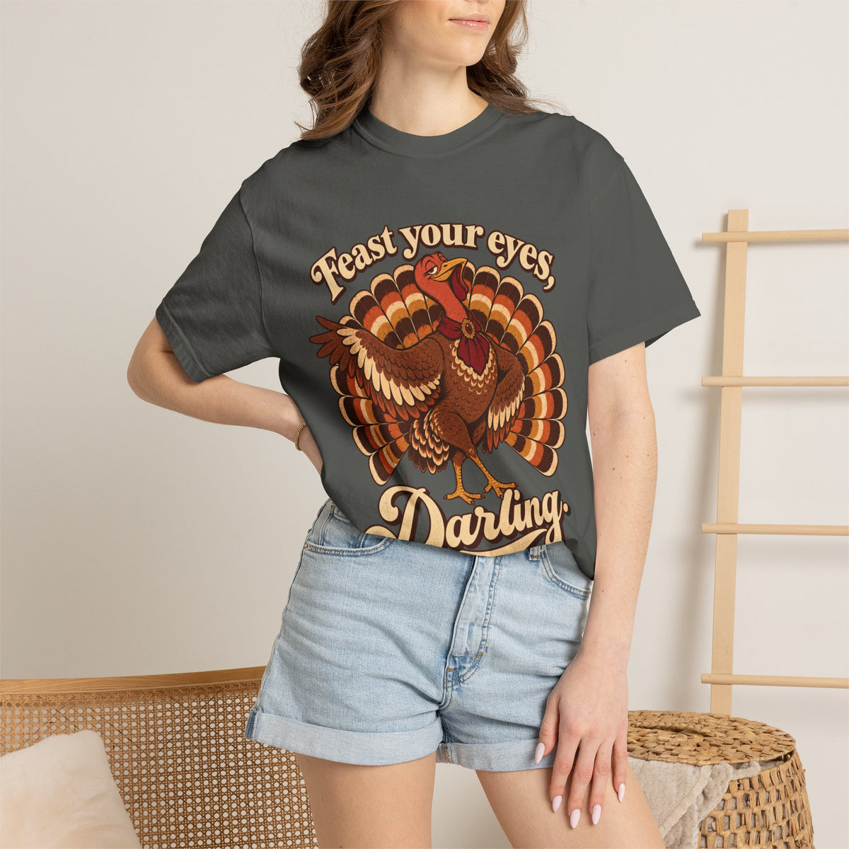 Thanksgiving 'Feast Your Eyes, Darling' Turkey Tee
