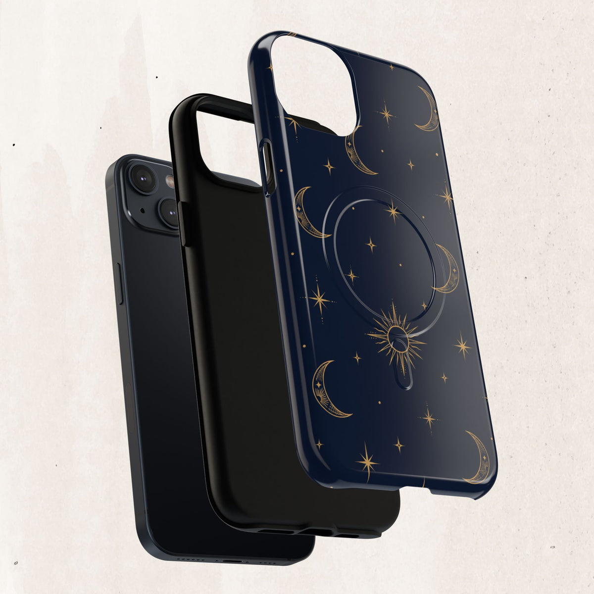 Magnetic Phone Case — Celestial Moon & Stars Tough Protective Cover