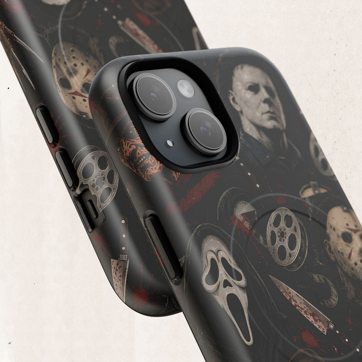 Horror Icons Magnetic Phone Case — Michael Myers, Freddy & Ghost Face Design