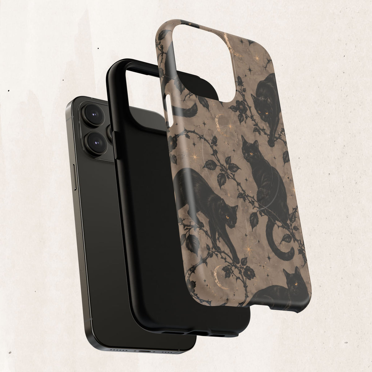 Vintage Black Cats Tough Phone Case
