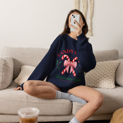 Candy Cane Christmas Club Crewneck Sweatshirt