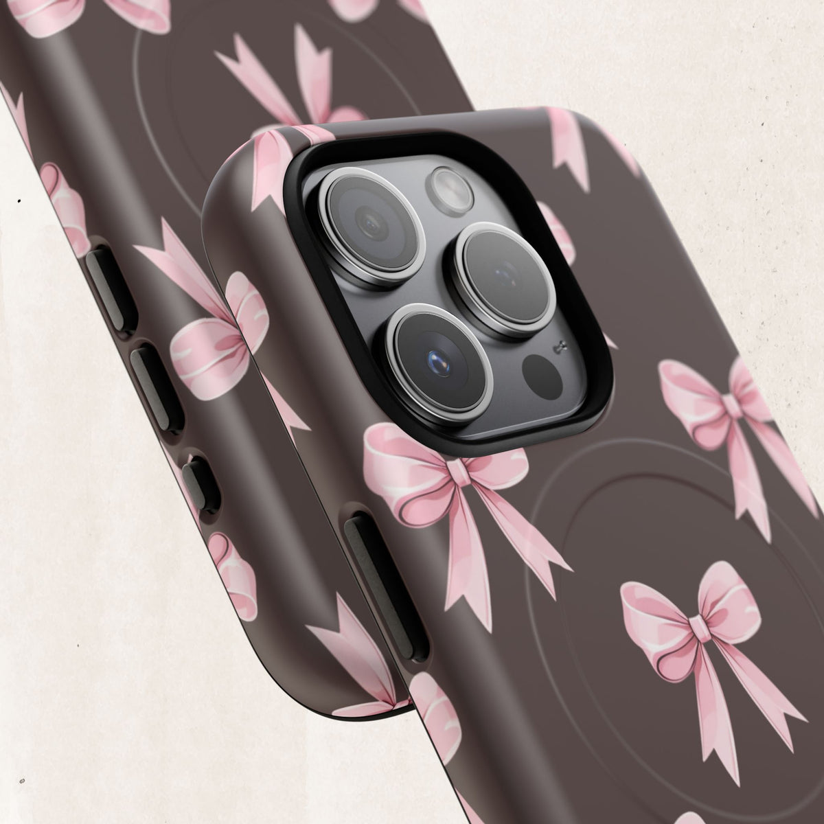 Pink Ribbon Bow Tough Magnetic Phone Case