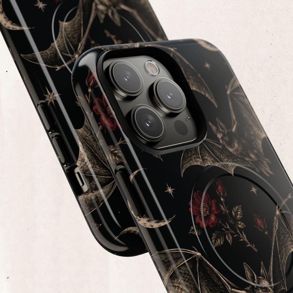 Gothic Bat & Moon Tough Magnetic Phone Case