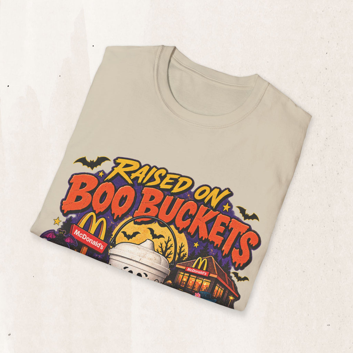 Raised On Boo Buckets Tee in Sand, alternate view
