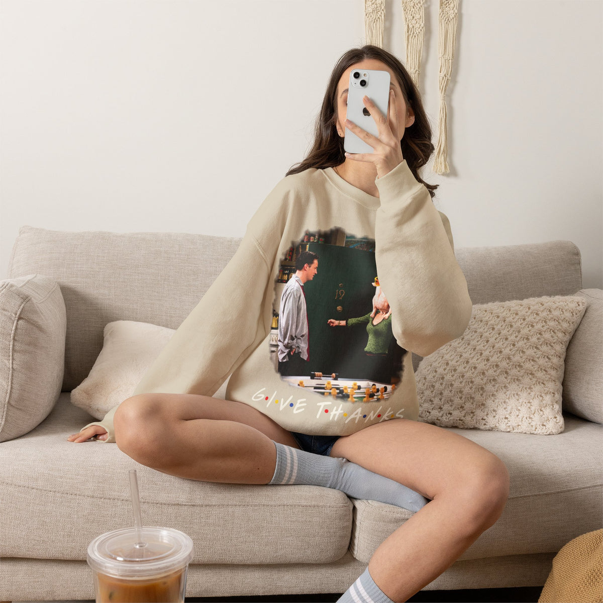Give Thanks FRIENDS Thanksgiving Sweatshirt Printify