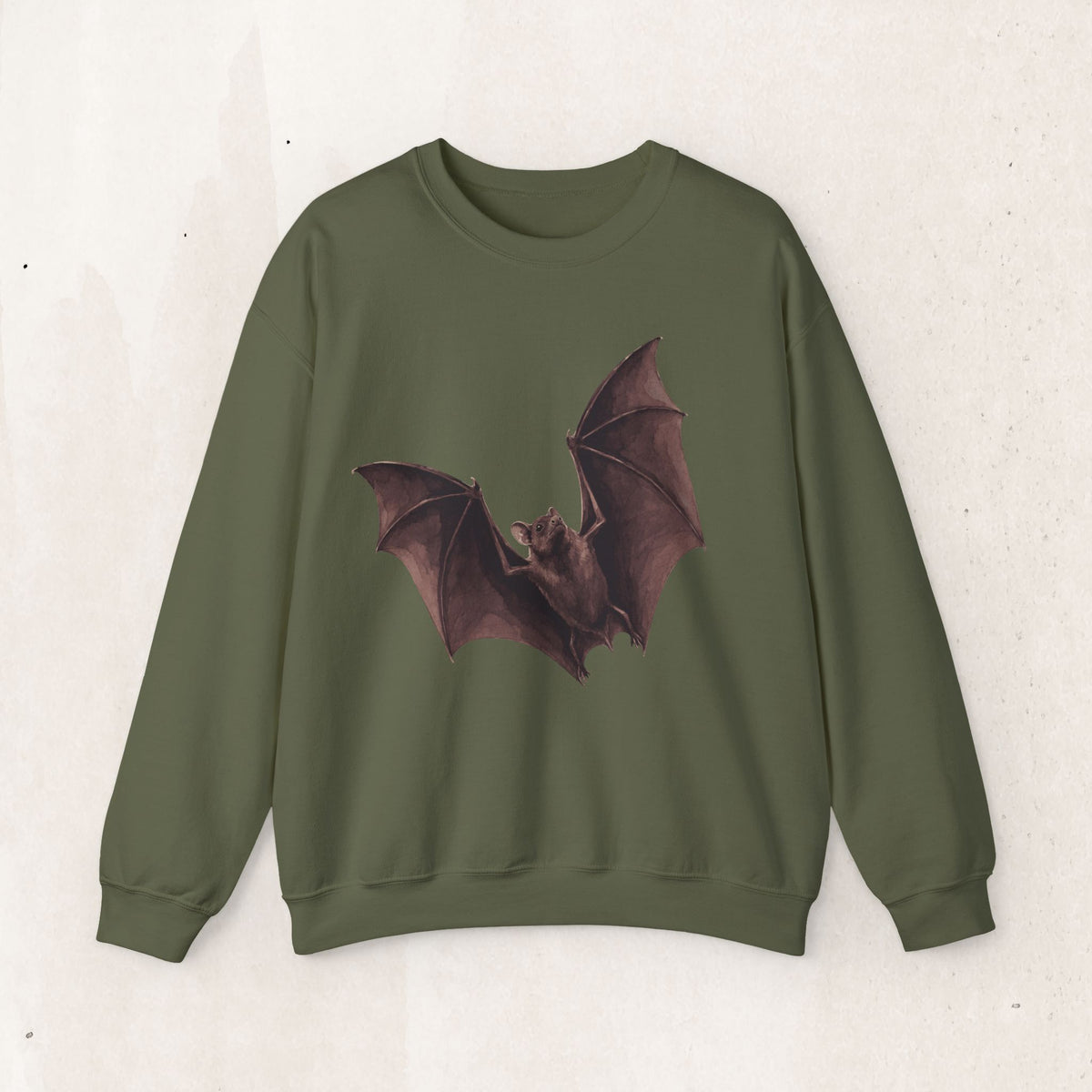 Flying Bat Graphic Crewneck Sweatshirt