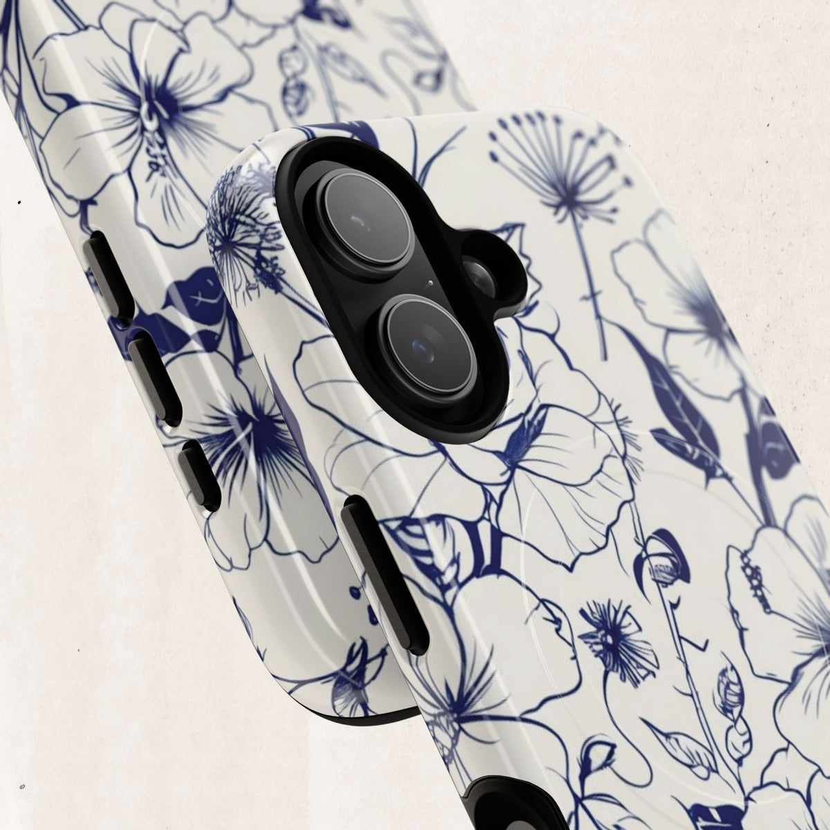 Floral Sketch Tough Magnetic Phone Case