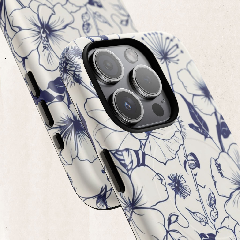 Floral Sketch Tough Magnetic Phone Case