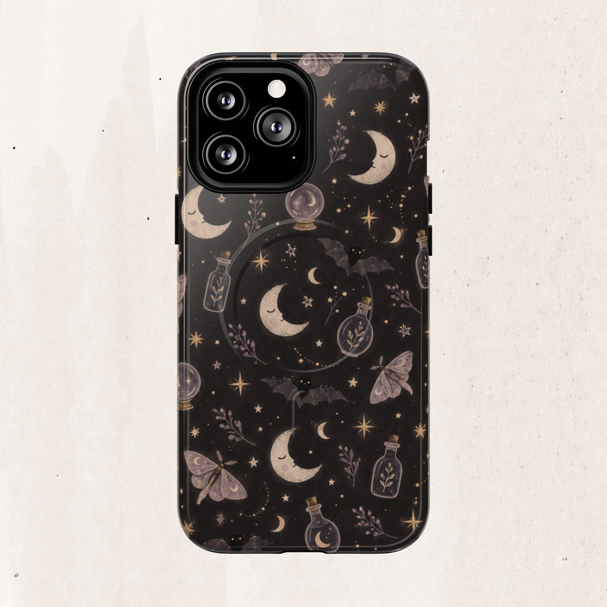 Moon & Moth Magnetic Phone Case — Celestial Protective Tough Case