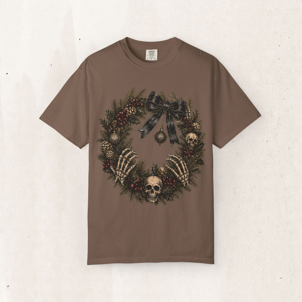 Skulls & Spruce Wreath Tee Printify