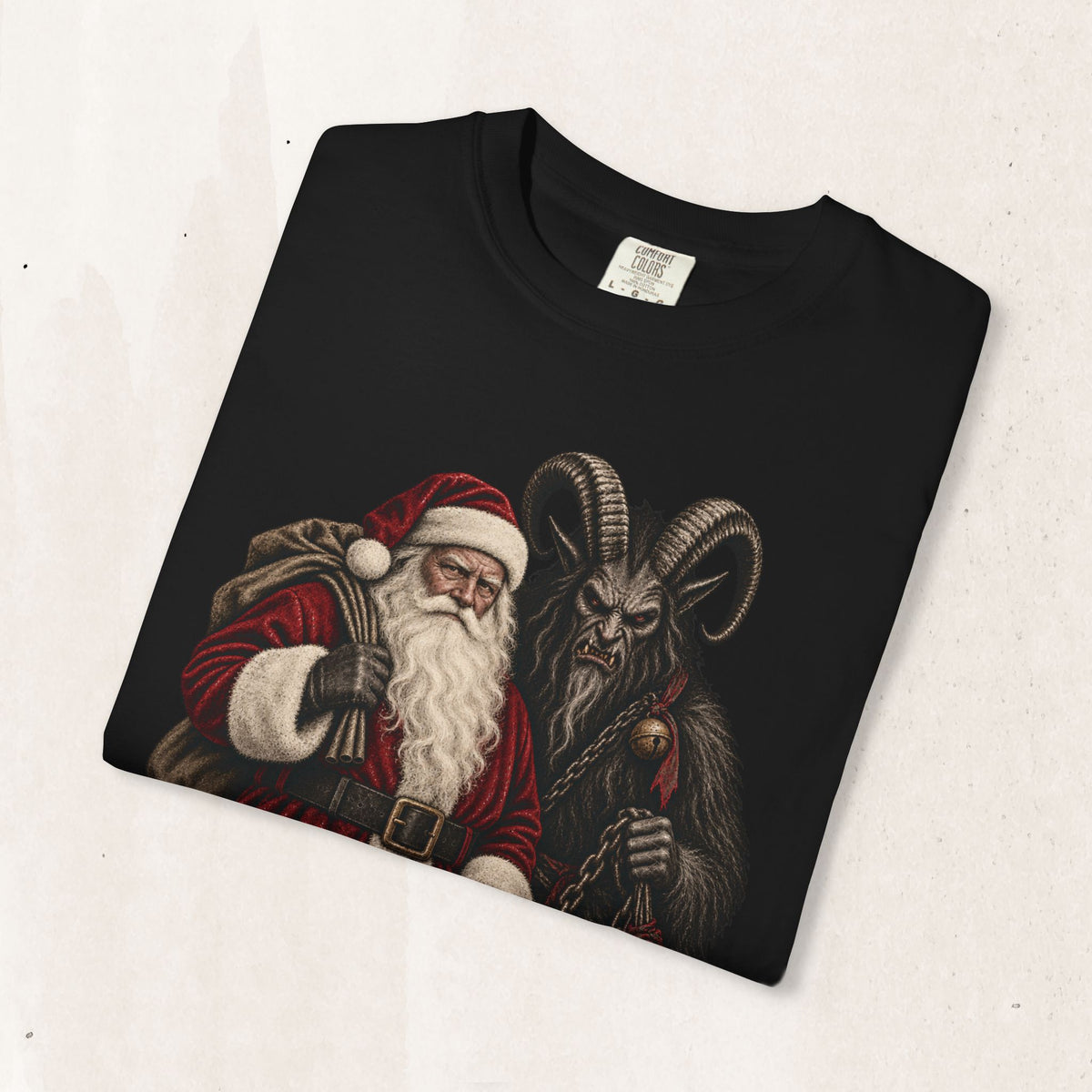 Santa & Krampus Christmas Graphic Tee