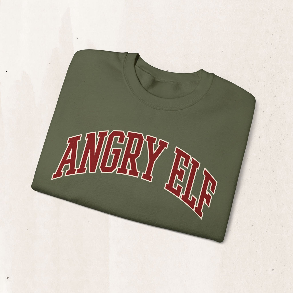 Angry Elf funny Christmas sweatshirt