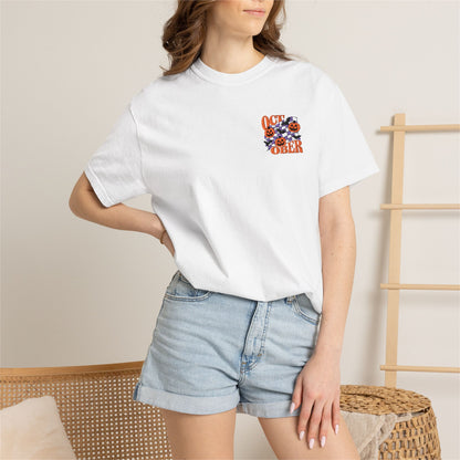 Embroidered Retro "October" Halloween Tee