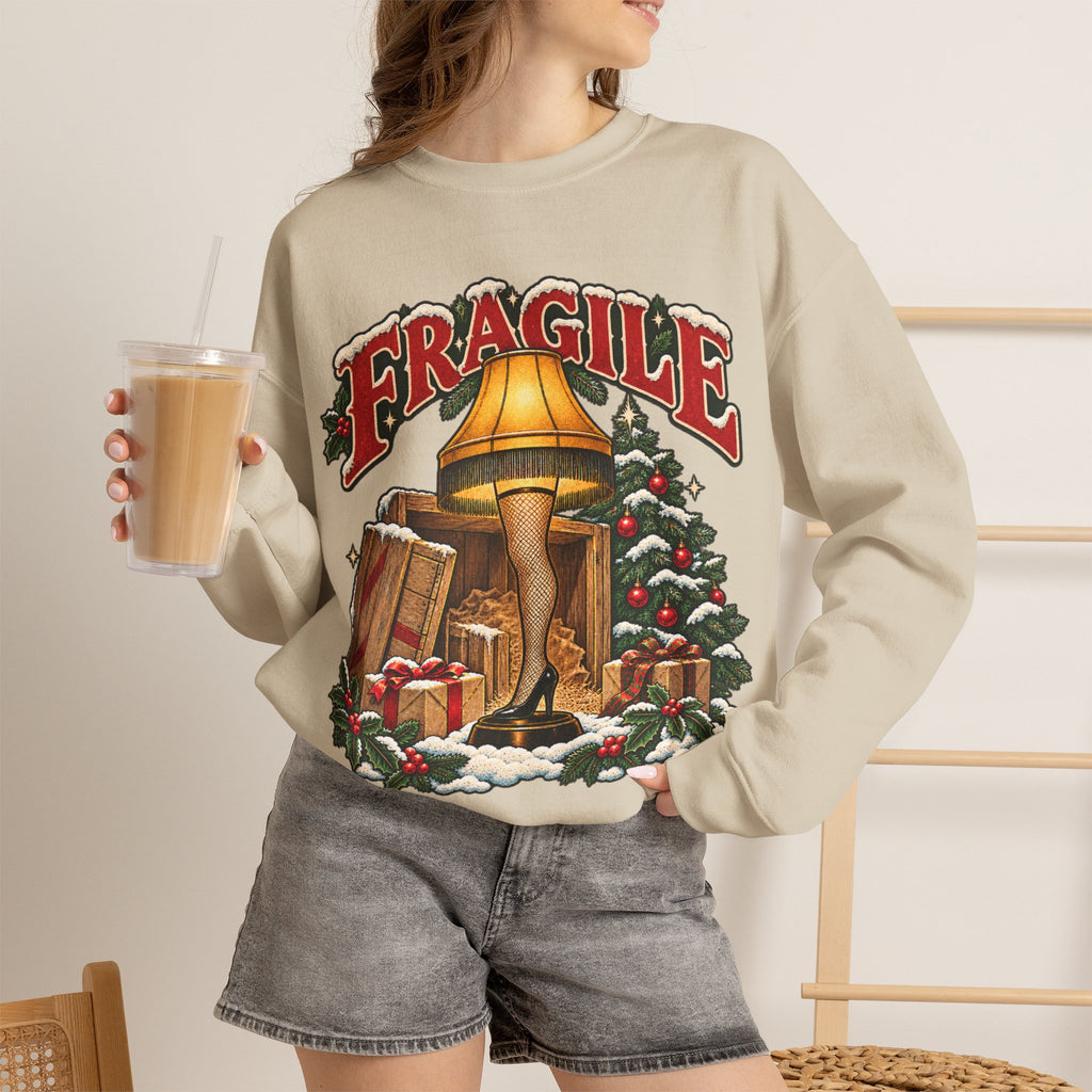 A Christmas Story 'Fragile' Leg Lamp Crewneck Sweatshirt