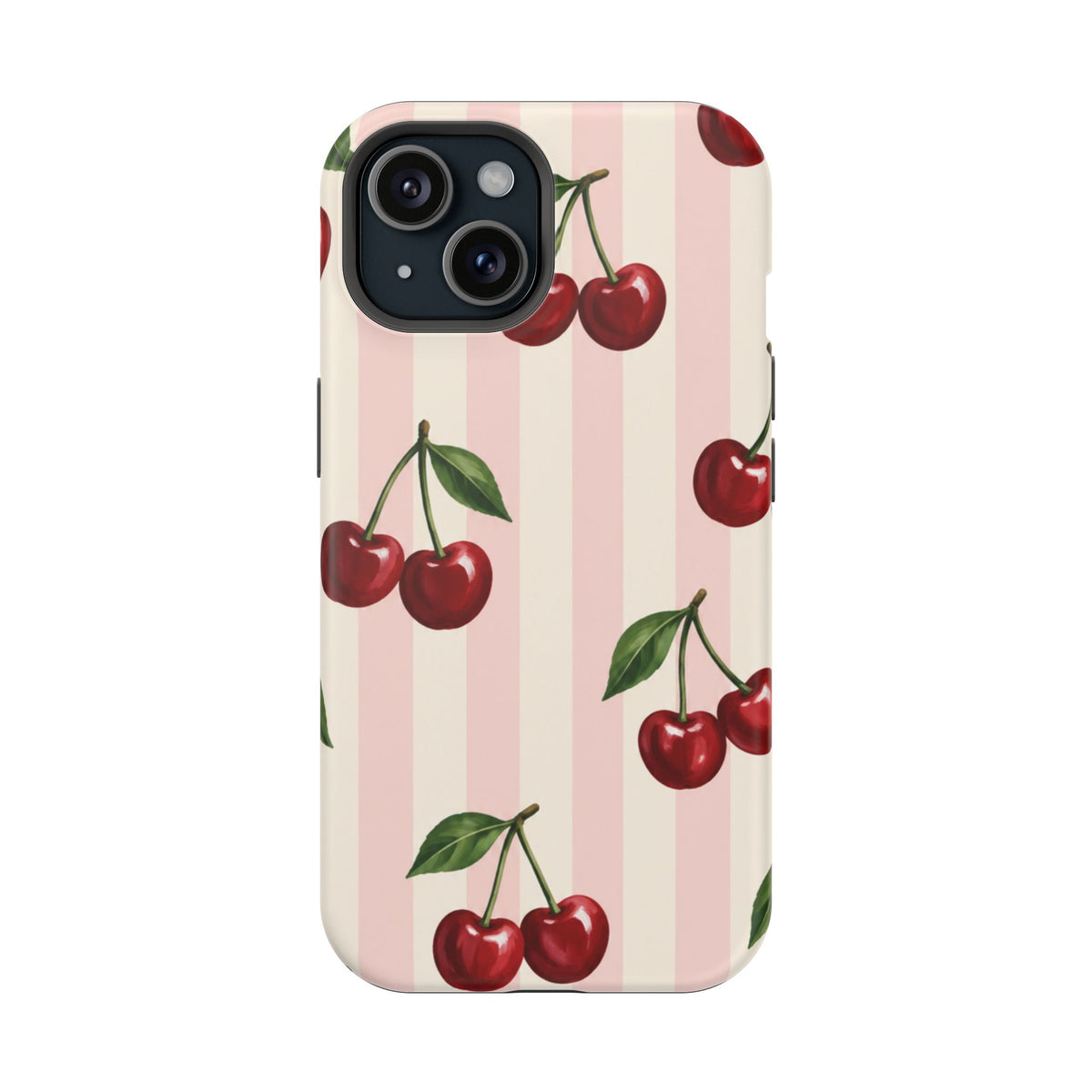 Cherry Stripe Magnetic Phone Case, alternate view