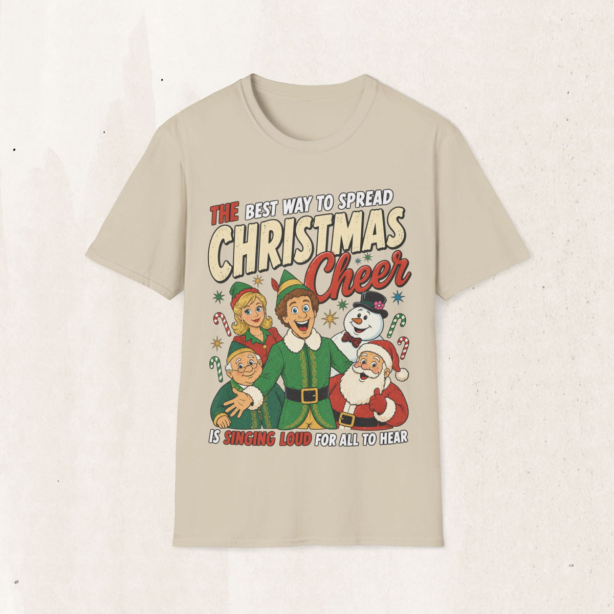 Christmas Cheer T-Shirt — "The Best Way to Spread Christmas Cheer" Retro Holiday Tee