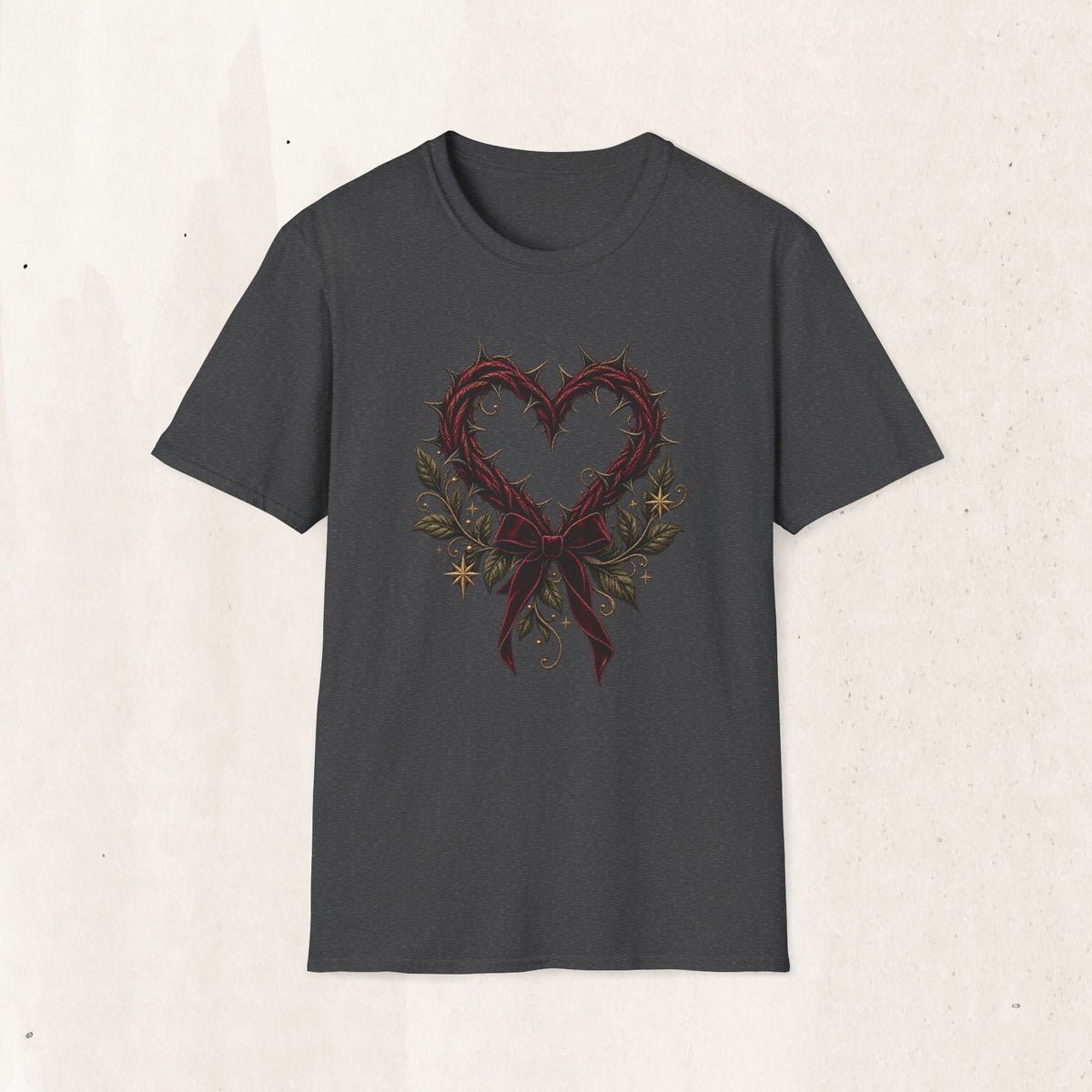 Thorn Heart Graphic Tee – Gothic Floral