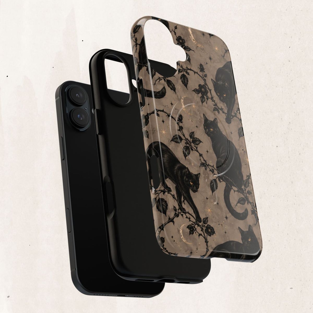 Vintage Black Cats Tough Phone Case