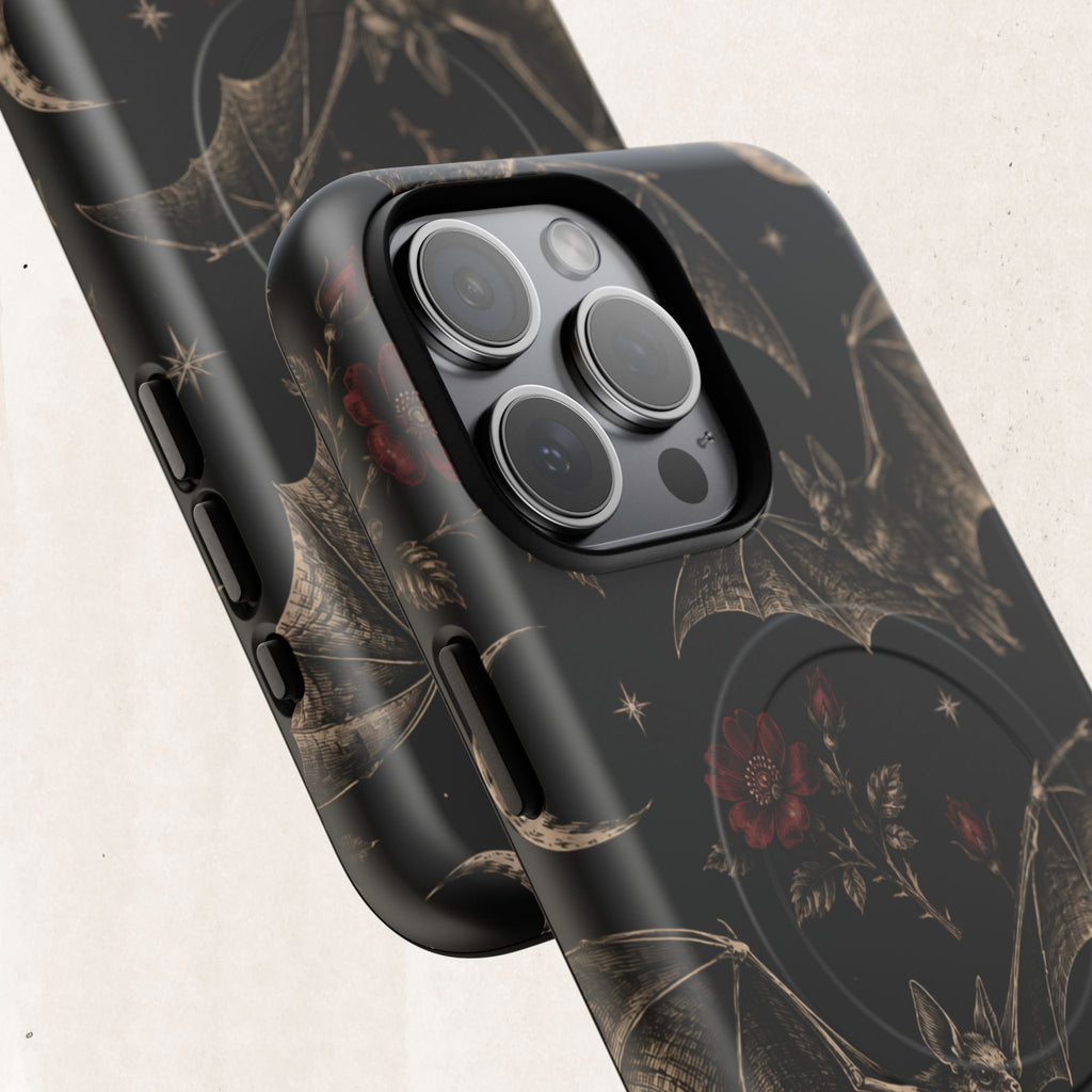 Gothic Bat & Moon Tough Magnetic Phone Case