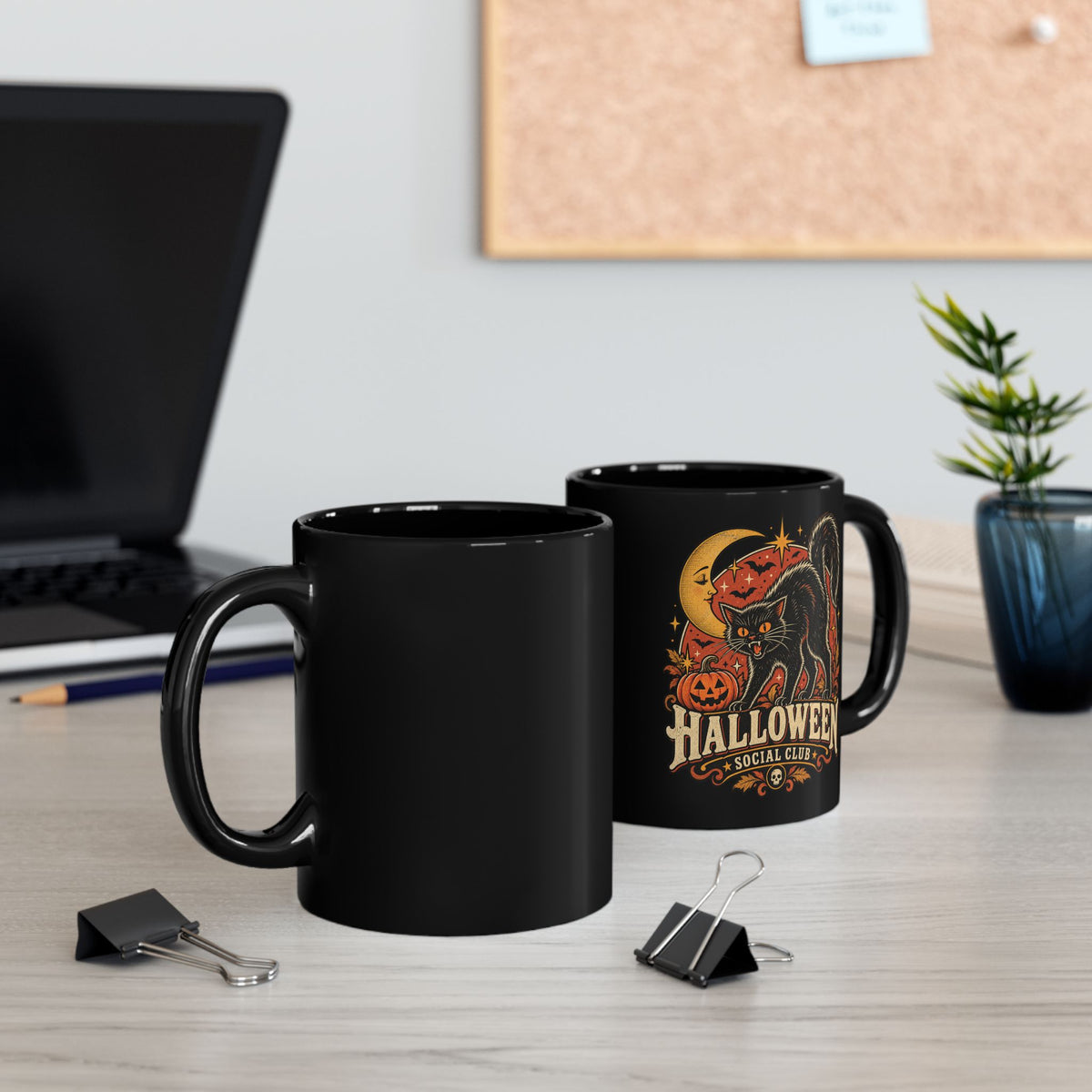 Halloween Social Club Black Mug
